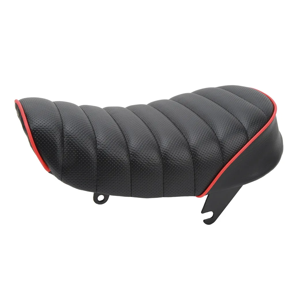 Selle de moto rétro en cuir PU marron - Siège vintage universel café racer