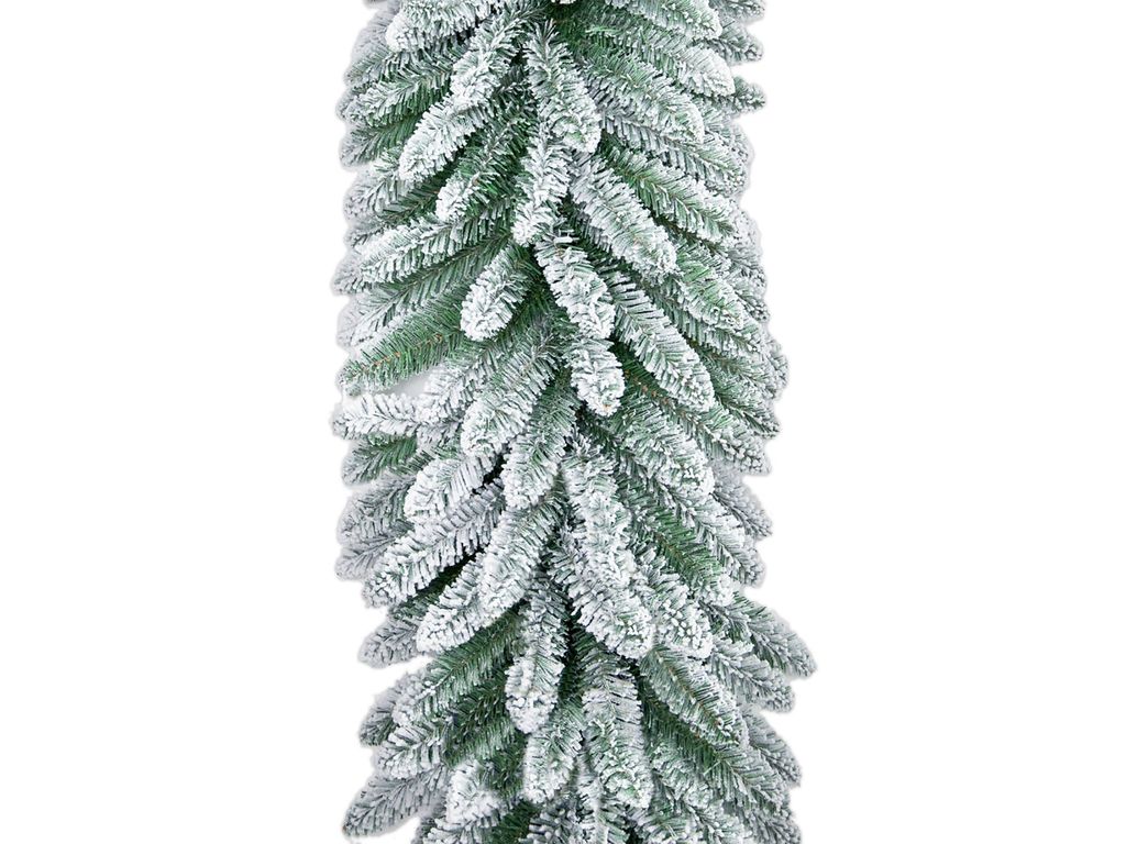 Girlande Weihnachten künstlich undekoriert schneeweiß DELUXE Viola 270 cm