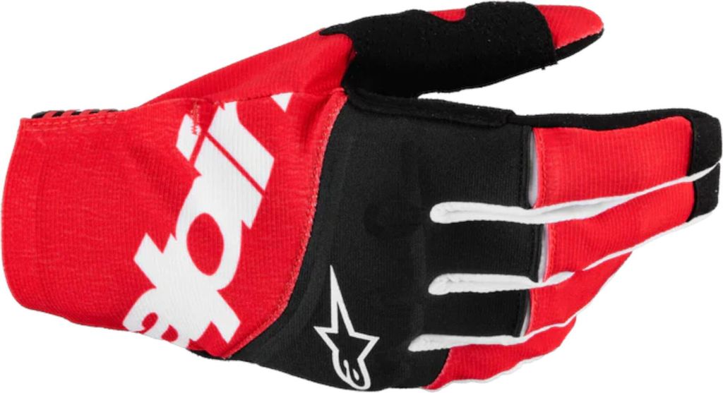 Alpinestars Techstar Motocross Handschuhe, schwarz/rot, S
