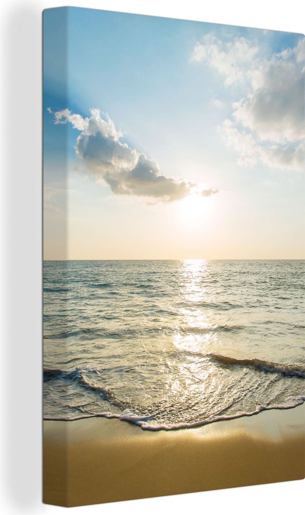 OneMillionCanvasses - Leinwandbilder - 90x140 cm, Meer - Sommer - Strand, Wandbilder Kunstdruck Wanddekoration - Foto auf Leinwand - Gemälde auf...