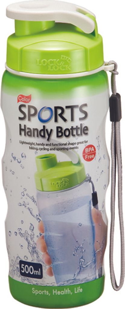 Lock & Lock Green Sports Handy Flasche mit Tragegurt 500ml