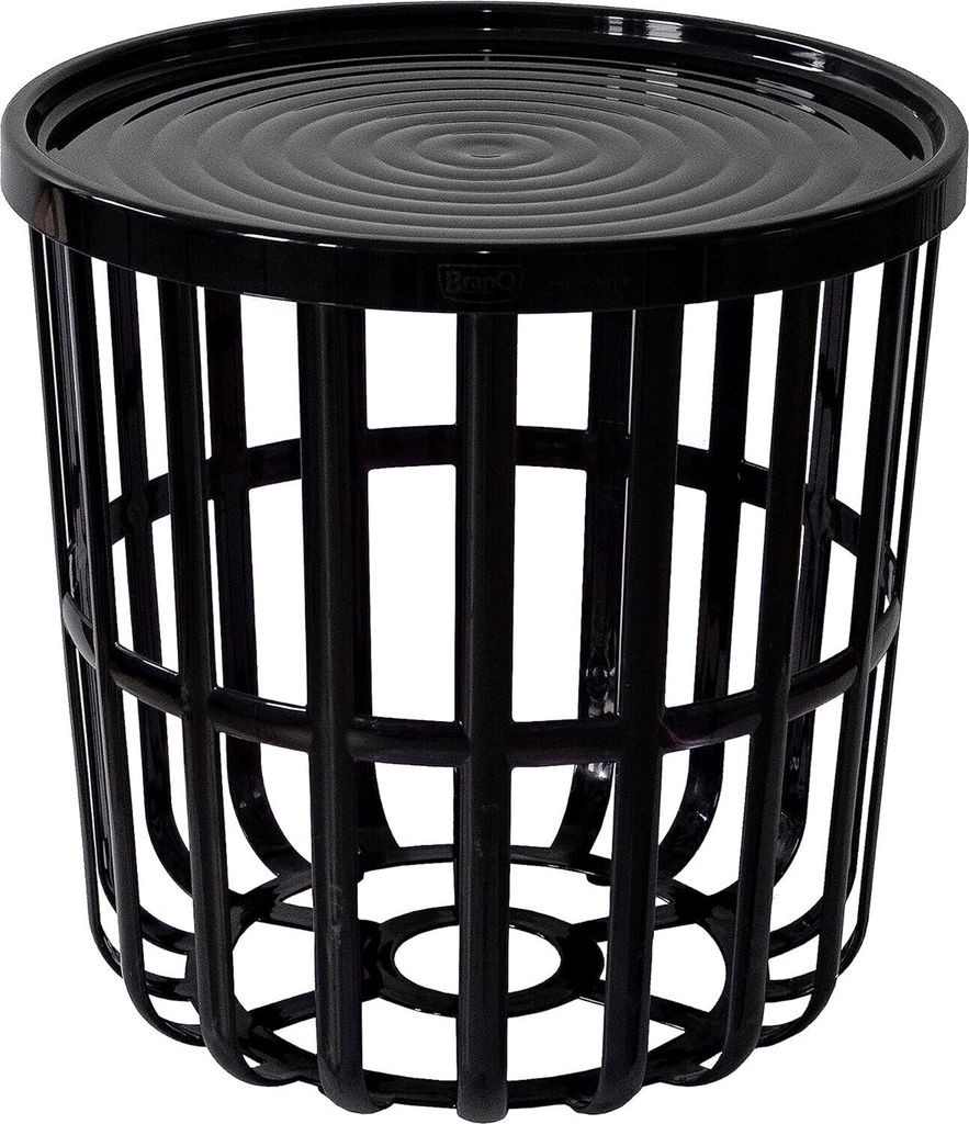 Branq Tisch, rund, mit Ablagekorb, schwarz,, Zen 1850 40 x 40 x 40 cm