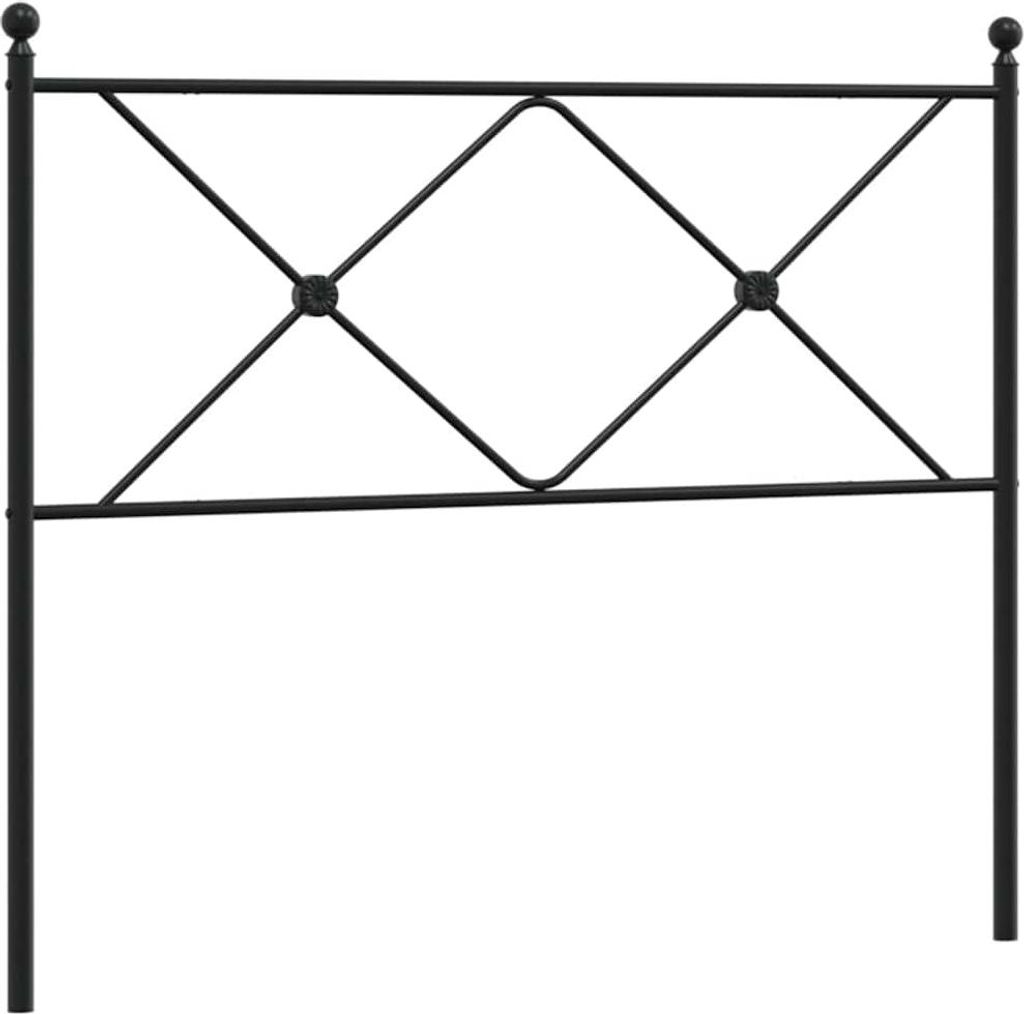 vidaXL Ersatz-Kopfteil Metall Schwarz 100 cm