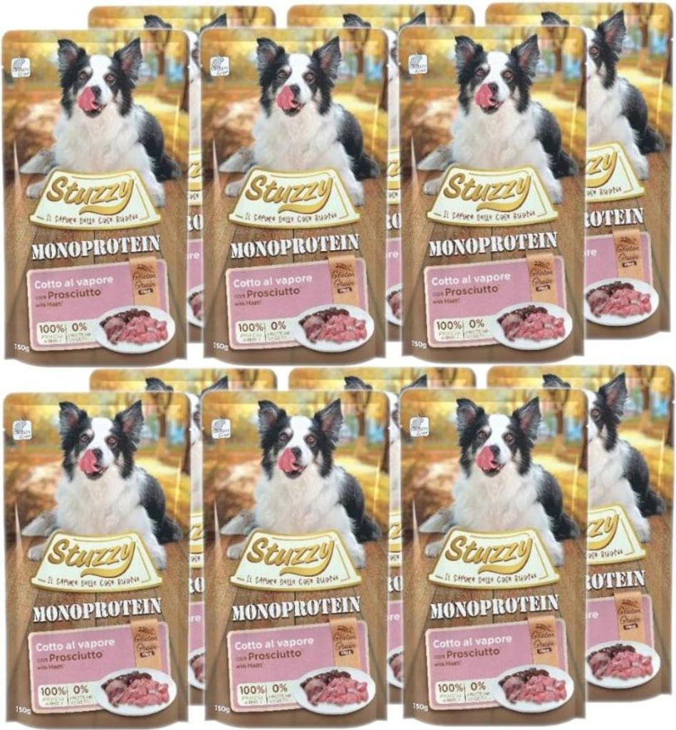 Mokra karma dla psa STUZZY G-F Monoprotein Szynkowe WIEPRZOWINA 12x150g