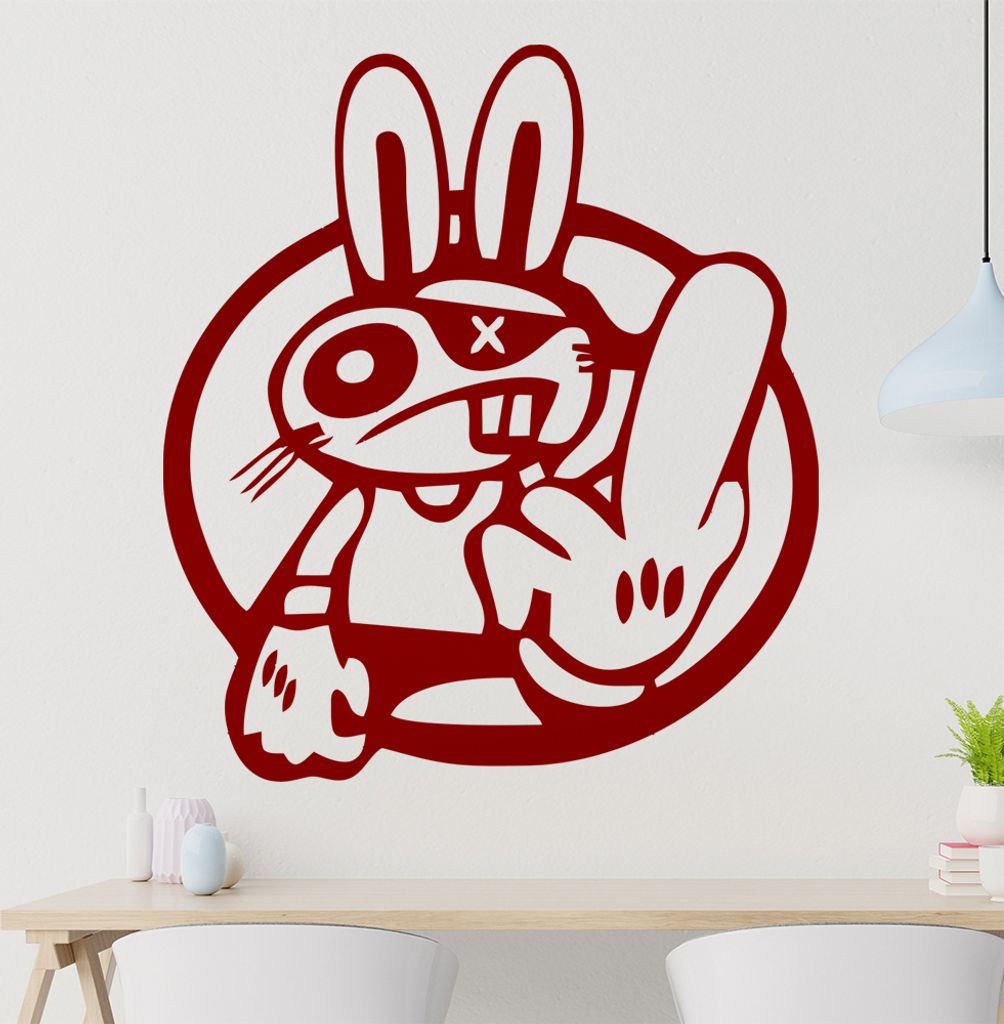 Drift Haase Fuck You Wandtattoo in 6 Größen - Wandaufkleber Wall Sticker - Dekoration, Küche, Wohnzimmer, Schlafzimmer, Badezimmer