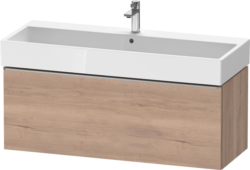 Duravit D-Neo Waschtischunterbau wandhängend, 1184x440x442mm, 1 Auszug, mit Griff Edelstahl gebürstet, DE4275070550000