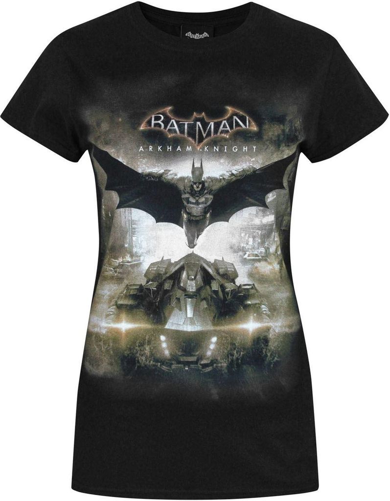 Batman Damen Arkham Knight Batmobile T-Shirt NS4529 (XL) (Schwarz)