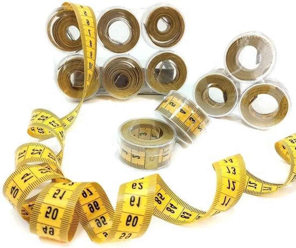 Mètre ruban double échelle cm pouces avec boîte, ruban de couturière