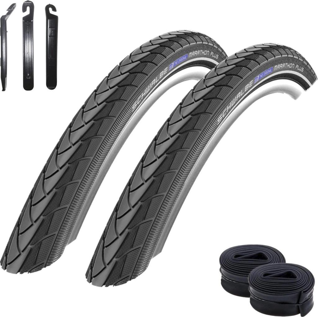 2 x Schwalbe Marathon Plus Unplattbar 28" Fahrradreifen mit Produktbild 