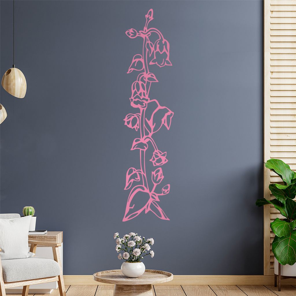 Glöckchen - Blume Wandtattoo in 6 Größen - Wandaufkleber Wall Sticker - Dekoration, Küche, Wohnzimmer, Schlafzimmer, Badezimmer