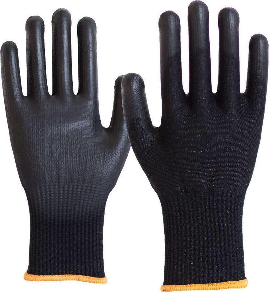 NITRAS CUT F, Schnittschutzhandschuhe, schwarz, EN 388 Spezialgarn, Größe 8 | Packung (10 Paare)