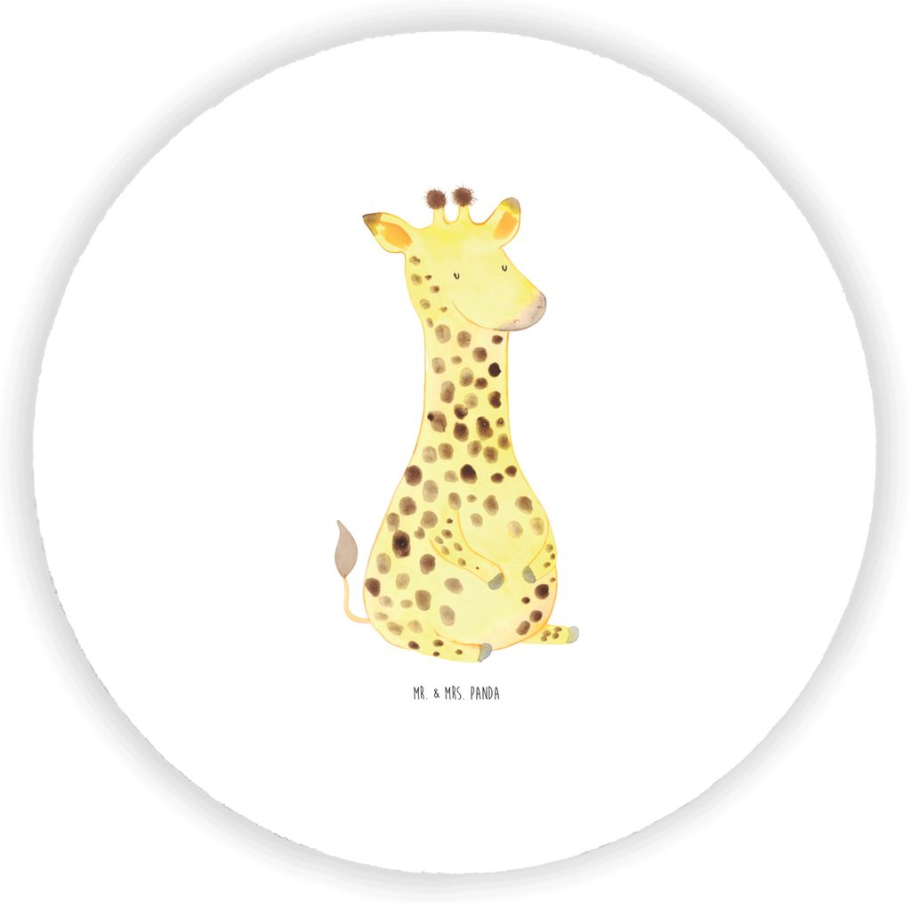 Mr. & Mrs. Panda magnet Giraffe Zufrieden - Weiß - Geschenk, rundmagnet, Glück, Afrika, mit motiv, pinnwand, Kühlschrankmagnet, Abenteuer, Magne...