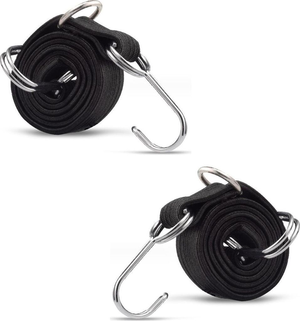 3er Pack Fahrrad Gepäckspanner | 1m Spanngurt Gepäckträger | Fahrradträger Spanngummi | Gepäckgummi mit Doppel Metallhaken | Gepäckspanner - ...