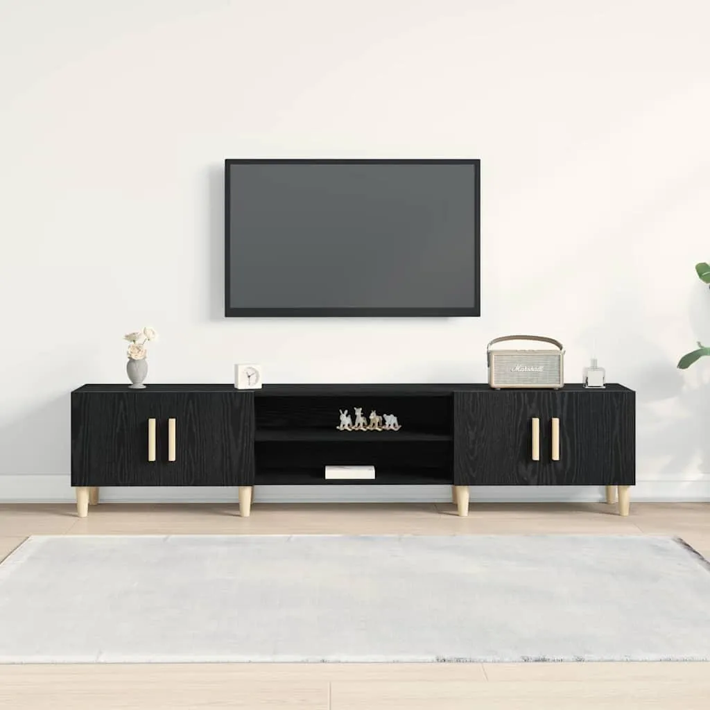 Porta TV Moderno 180 cm Rovere Nero Maison Exclusive | Arredo Luxury - 4