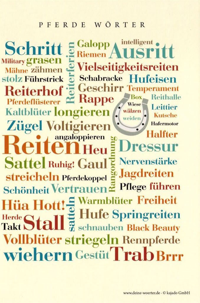 Postkarte Deine Wörter "Pferde-Wörter"