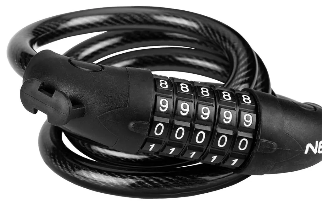 Antivol vélo NEO TOOLS à code 5 chiffres, câble 120cm flexible Ø12mm - 9