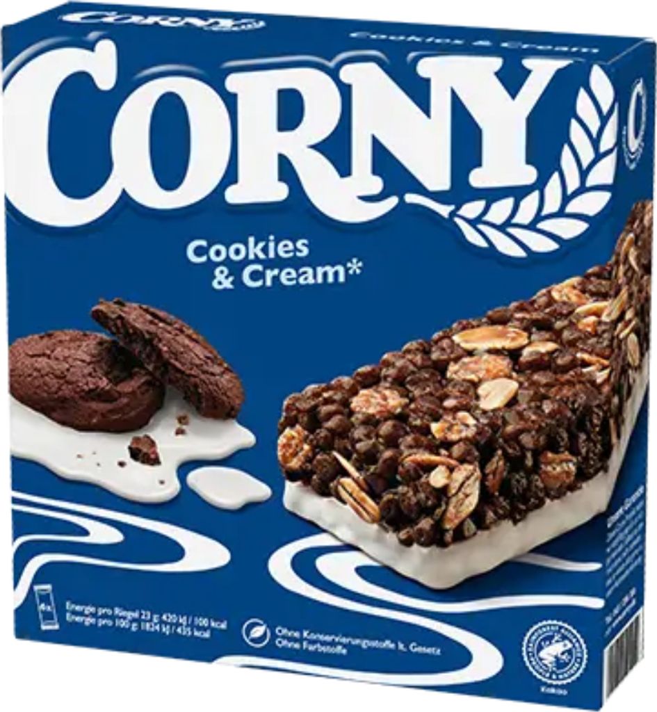 Müsli tyčinka Corny Classic Cookies & Cream so sušienkami a Obrázok produktu 