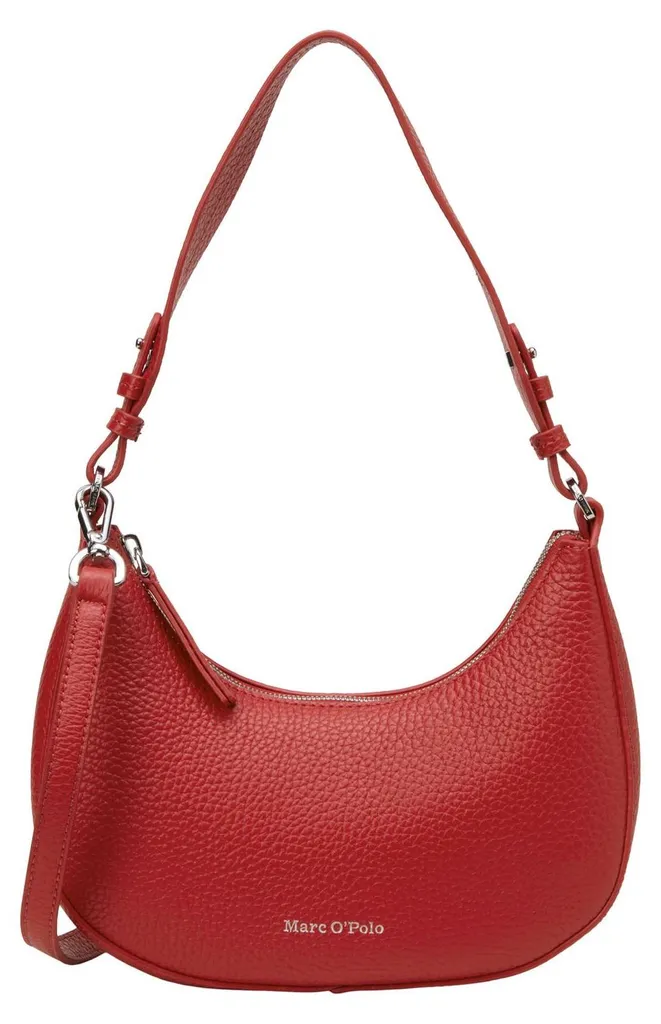 Sac à épaule bandoulière Beya en cuir rouge brillant Marc O'Polo