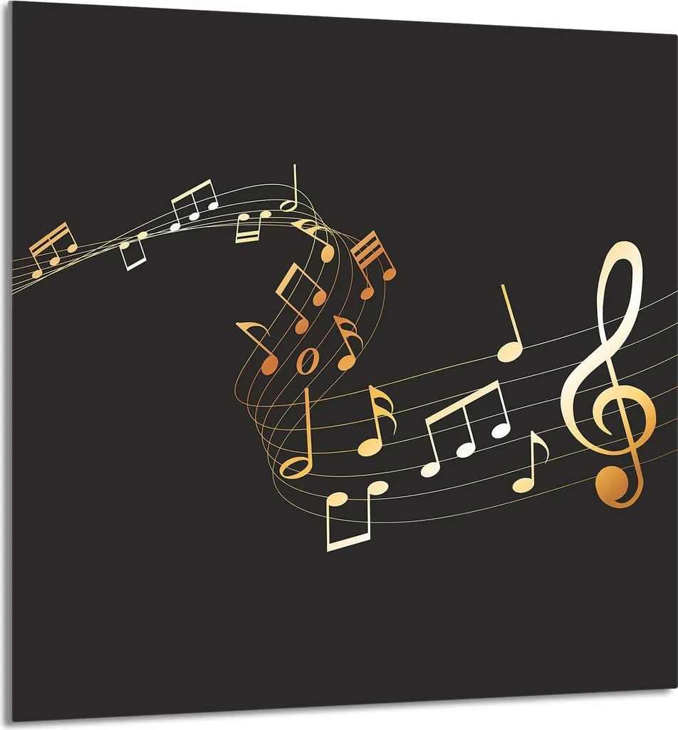 Pannello Paraschizzi Vetro 60x65 Musica - Vetro Temperato 4mm Premium