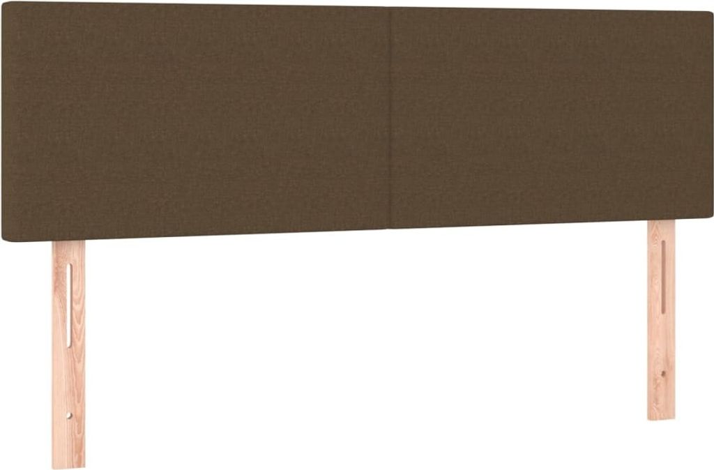 vidaXL Kopfteile Dunkelbraun 144x5x78/88 cm Stoff