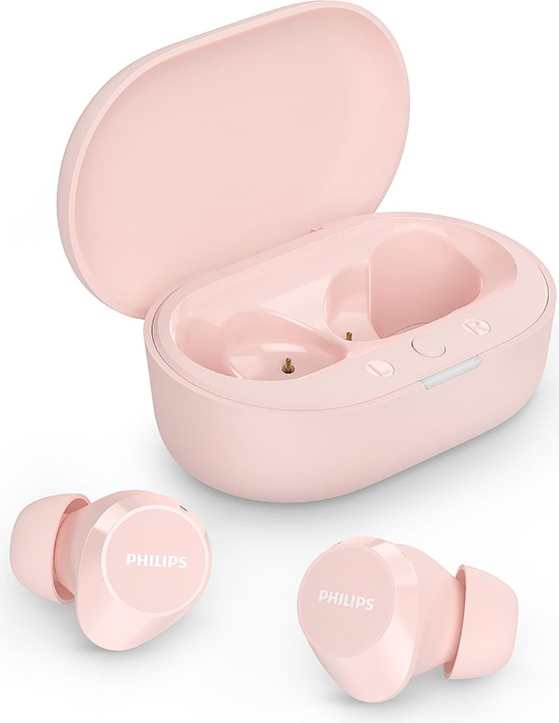 Philips TAT1209PK True Wireless In Ear Bluetooth Headphones - Small Buds. Great Value Natural Sound. Dynamic bass, Pocket-Sized Charging case, Clea...