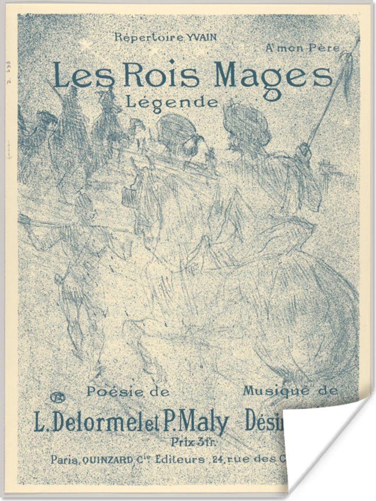 MuchoWow Poster Die Heiligen Drei Könige - Gemälde von Henri de Toulouse-Lautrec 60x80 cm - Schlafzimmer Dekoration