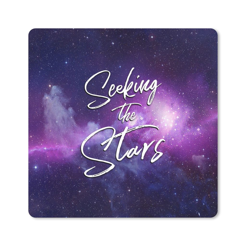 MuchoWow Mauspad Mousepad Zitate - 'Auf der Suche nach den Sternen' - Sprichwörter - Raumfahrt - Jungen - Mädchen - Kinder 30x30 cm - Mousepads...