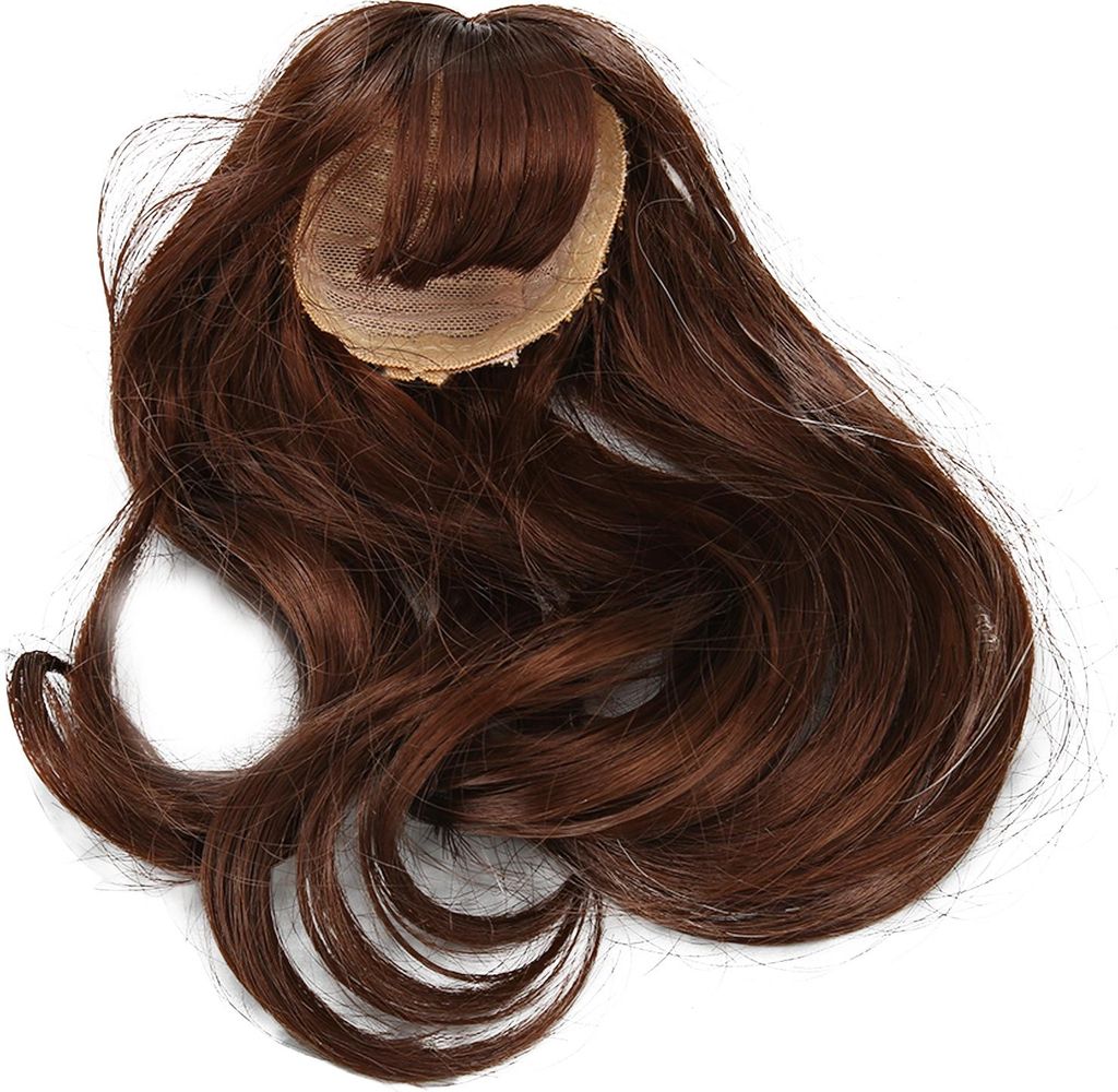 Perücke für 1/6-Puppe, dunkelbraun, lang, lockig, weich, hohe Elastizität, glättend, für Ersatz-DIY