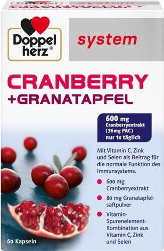 Double Heart System CRANBERRY + GRANATAPLE, 60 kapslí Obrázek produktu 