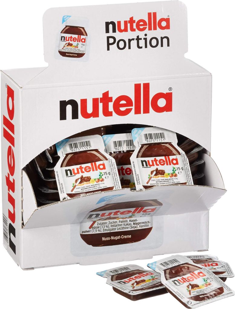 Nutella Nuss Nougat Creme Brotaufstrich Thekendisplay 15g Produktbild 