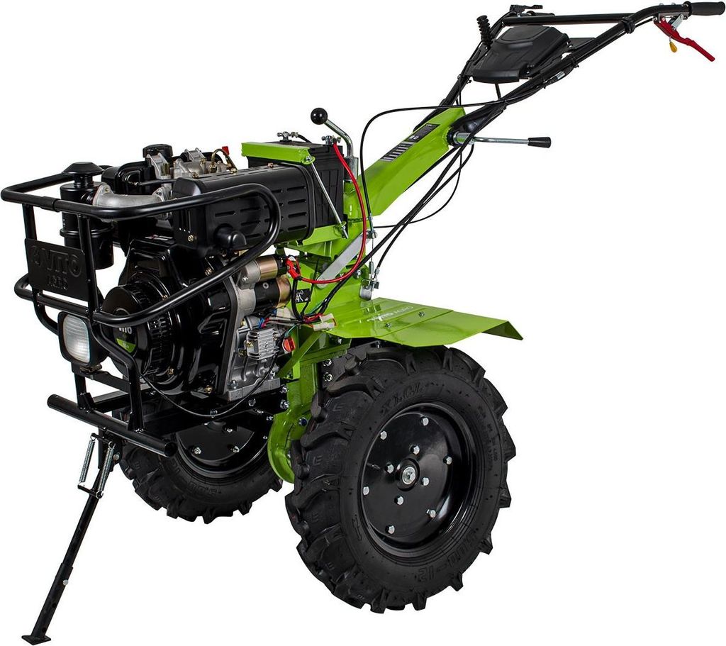 Diesel-Einachsschlepper 12 PS 4T Direktantrieb Fräsen und Produktbild 