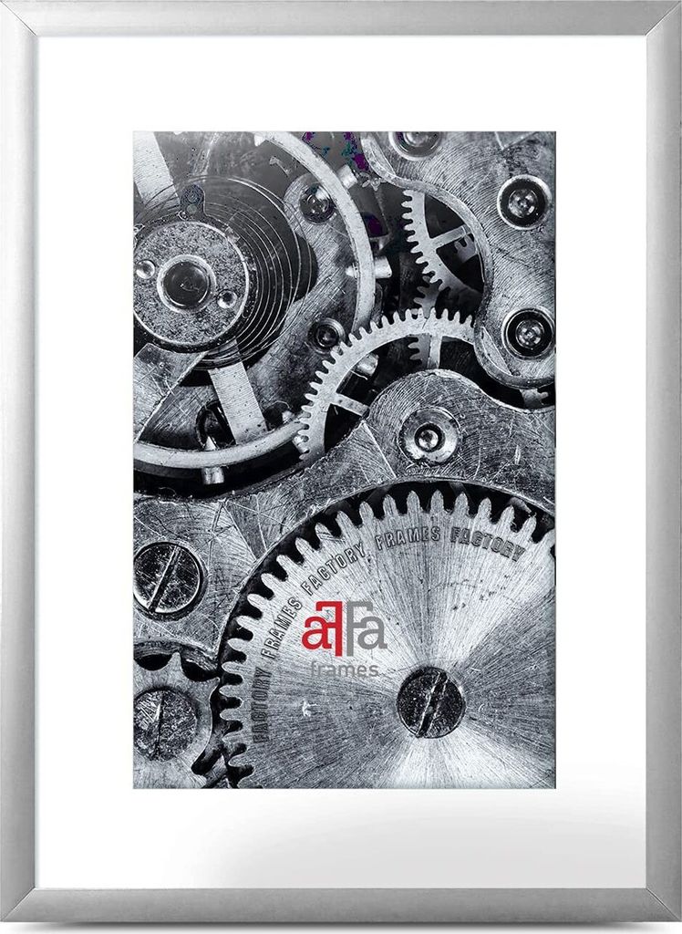 aFFa frames, Alu, Bilderrahmen aus Aluminium, Bild Foto Rahmen, Rechteckig, mit Acrylglasfront, Creme, 10x15 cm