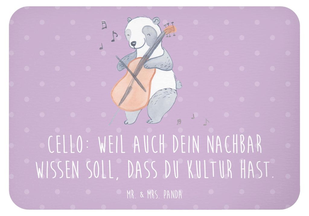 Mr. & Mrs. Panda magnet Cello Kultur - Lavendeltraum - Geschenk, zettelhalter, Streichinstrument, Instrument lernen, whiteboardmagnet, Musikinstrum...