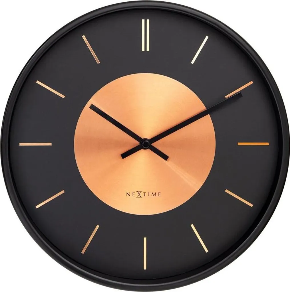 Horloge Murale Design 25cm - Pendule Noire Silencieuse NeXtime Retro