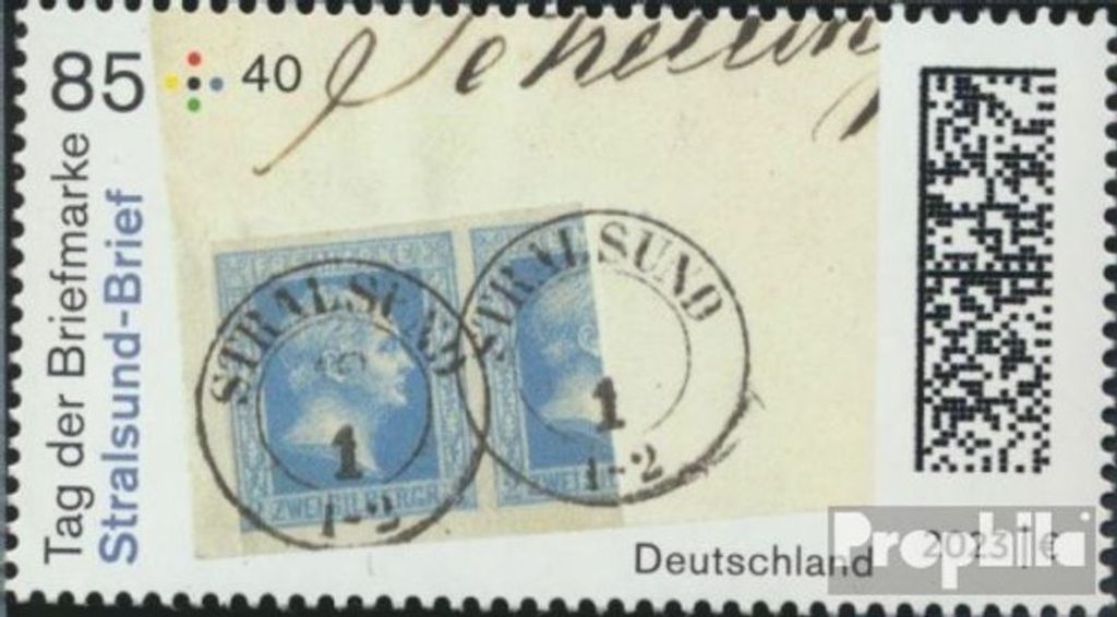 Briefmarken BRD 2023 Mi 3752 (kompl.Ausg.) postfrisch Stralsund-Brief