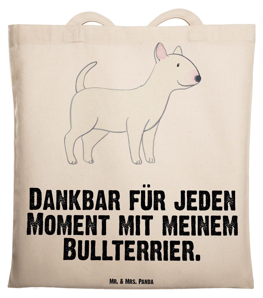 Mr. & Mrs. Panda Schultasche Bullterrier Moment - Transparent - Geschenk, Tasche, Tote Bag, Shopping, Laptoptasche, Büchertasche