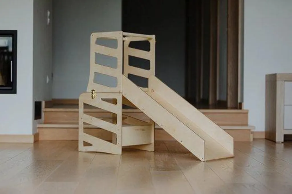 Table et balançoire bois enfant 3 en 1 laqué blanc multifonctionnelle