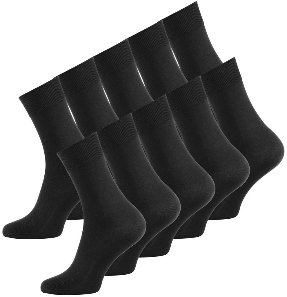 Falechay Herren Business Socken 12 Paar Classic Schwarz Atmungsaktive Baumwolle
