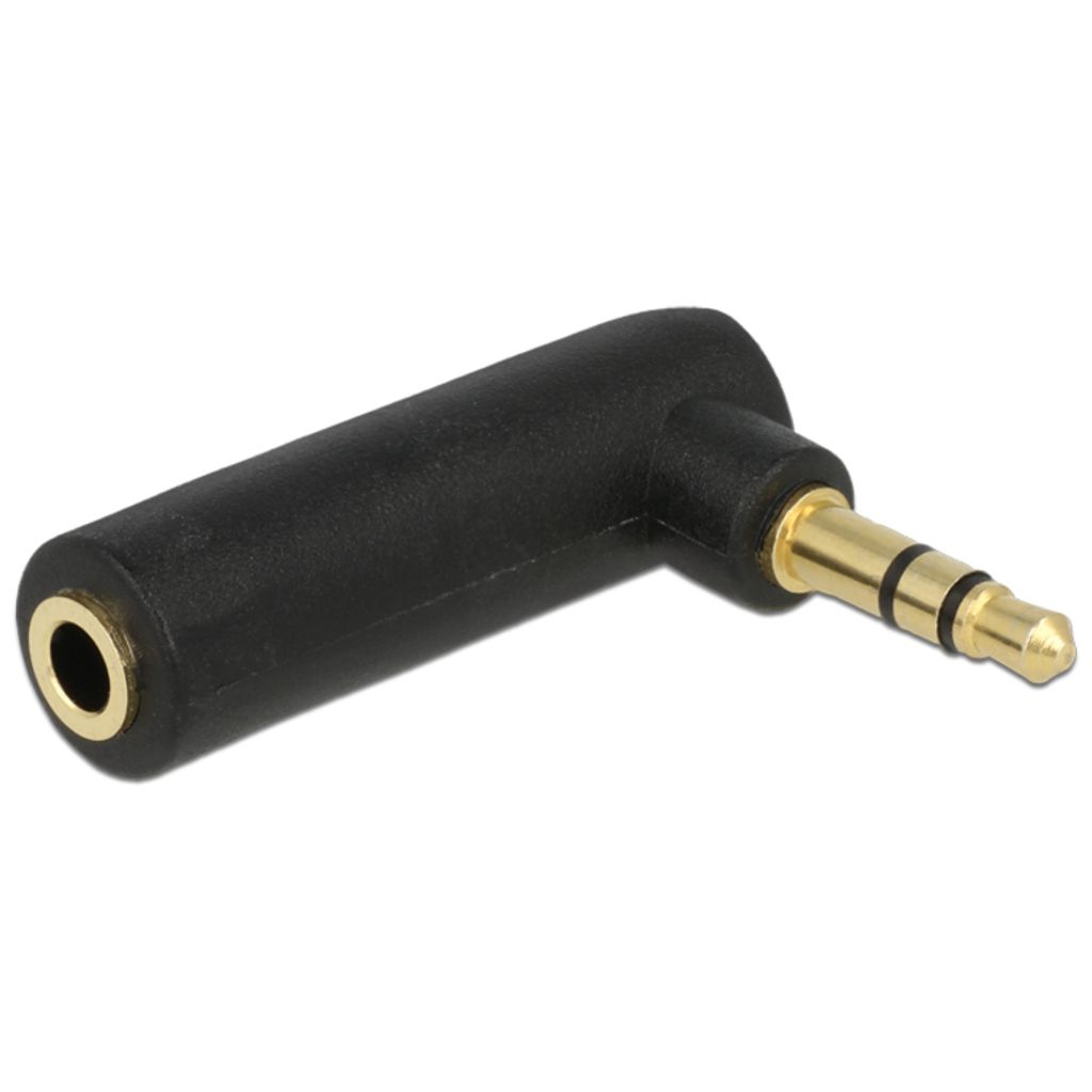 DELOCK Klinke Adapter 3,5mm -> 3,5mm Bu/St 90° Produktbild 
