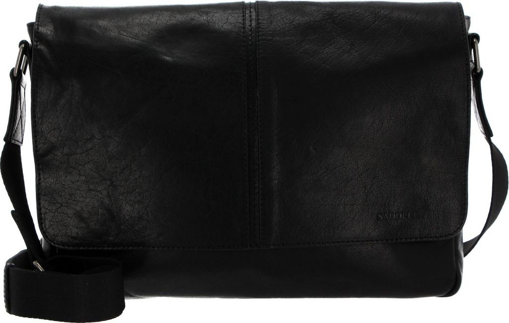 SADDLER Umhängetasche Laptoptasche mit Laptopfach Enzo Shoulder Bag Black schwarz
