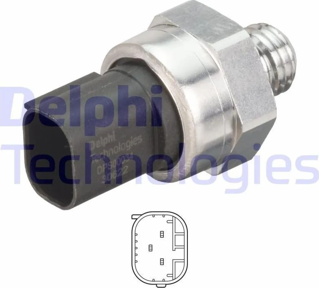 Sensore Pressione Scarico Delphi DPS00034-12B1 per Mercedes W204 S204 E-Class