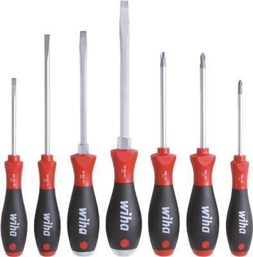 Coffret de tournevis ergonomiques Wiha SoftFinish 7 pièces PH PZ SL