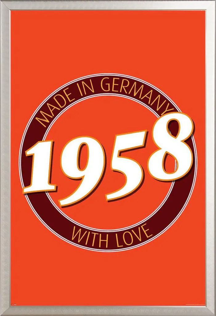 Cornice Argento Maxi Alluminio Shinsuke® con Poster Storico 1958