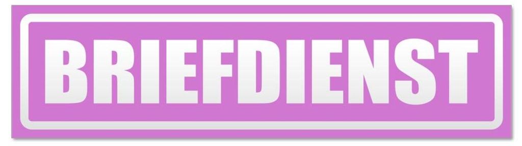 Kiwistar - Autoaufkleber - Flieder - 20 x 5,3 cm - Briefdienst invertiert - Hinweis Aufkleber Sticker für Auto, Kfz, Fahrrad, PKW, LKW