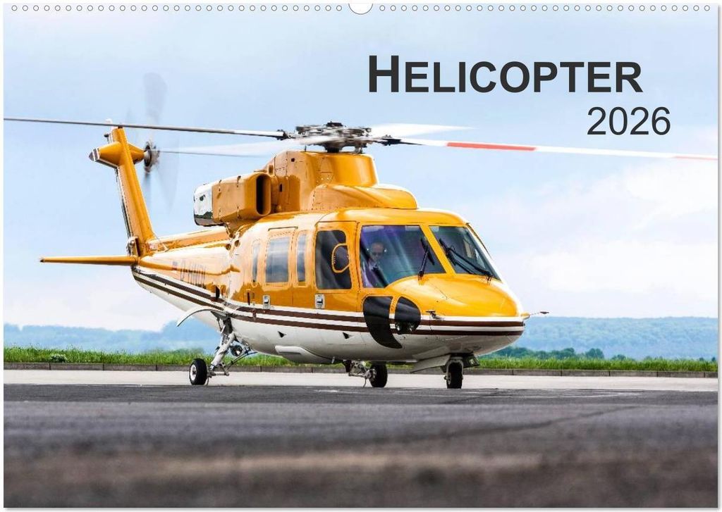 Helicopter 2026 (Wandkalender 2026 DIN A2 quer), CALVENDO Monatskalender