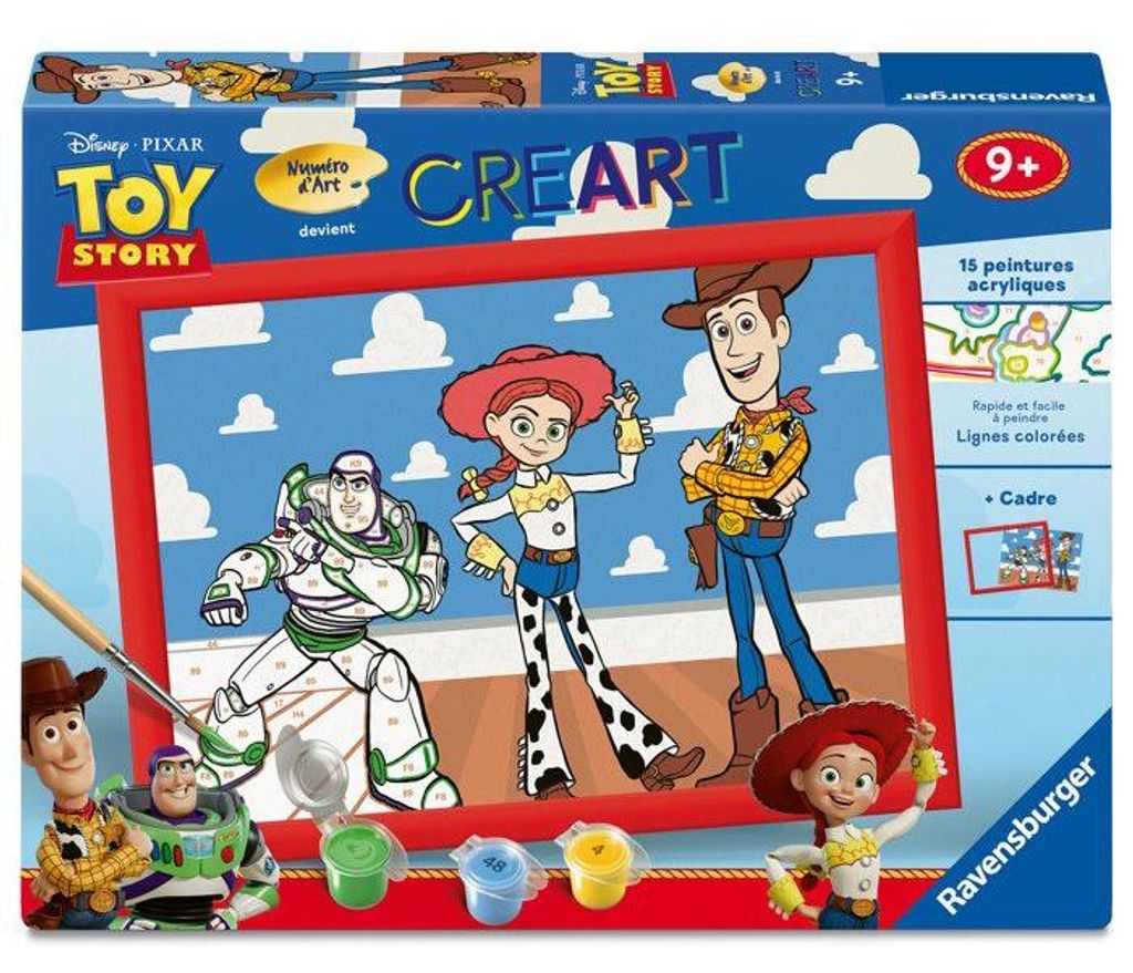 Ravensburger CreArt Kids Toy Story Malen nach Zahlen Set, 18x24cm, Ab 9 Jahren