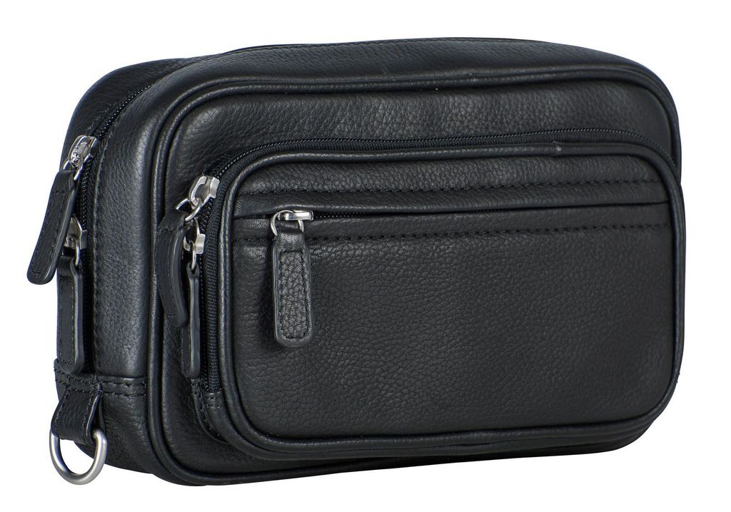LEONHARD HEYDEN Leder Kulturbeutel Berlin Toilet Bag Black Produktbild 
