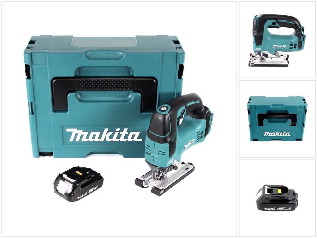 Makita DJV 182 A1J Akku Pendelhubstichsäge 18 V Brushless + 1x Akku 2,0 Ah + Makpac - ohne Ladegerät