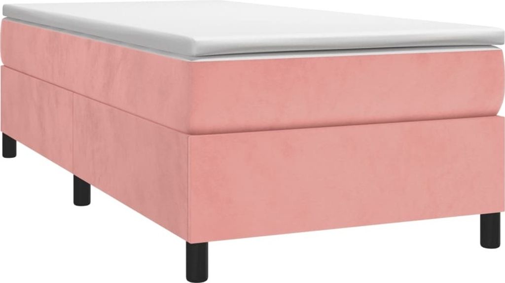 "Winter Sale" Boxspringbettgestell Rosa 90x200cm Samt - clorisNeu338168 - Klassische BettenJugendbett Tagesbett
