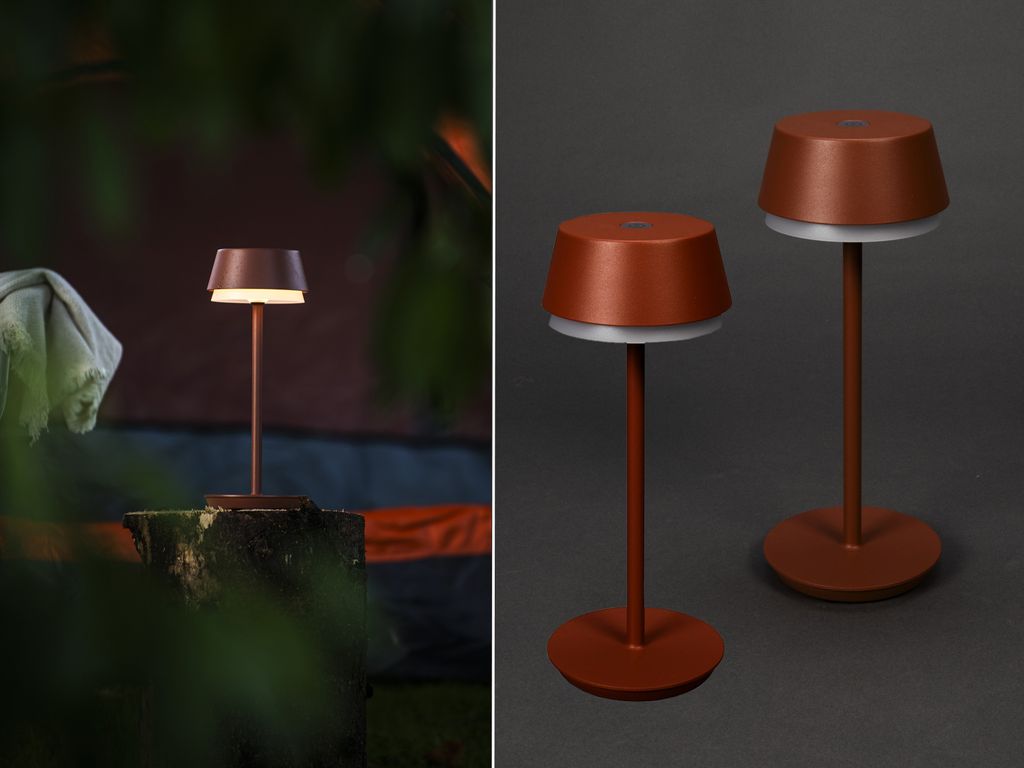 Set Akku Tischlampen für Outdoor kabellos Terrassenlampen ohne Kabel Höhe 30cm